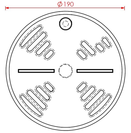 [301271] Grille pivotante ø190