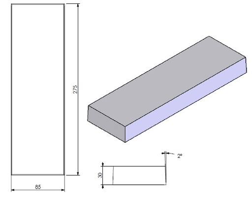[323386] Brique réfractaire fond (G/D) Eco 800/810