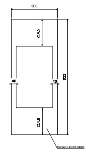 [329622] Vitre eco 90/100  366x922mm
