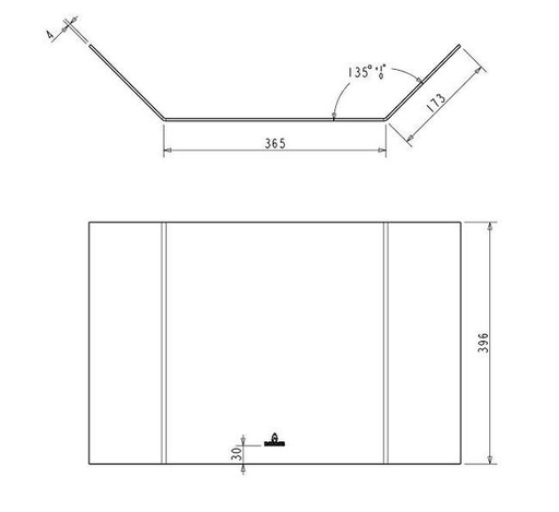 [312305] Vitre Escamo 300 Pan/Elan 9 Kw (173+365+173)x396 ( long delai possible = 26 semaines)