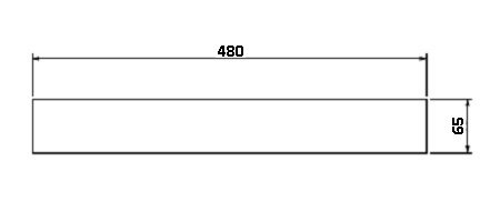 [329224] Vermiculite plaque de fond (a) 480 x 65 mm