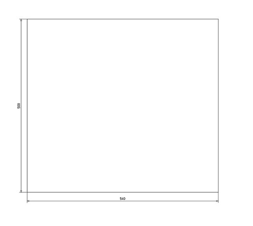 [312314] Plaque d'isolation Escamo 200  derrière dim. 500x540x15