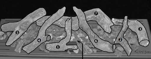[332584] Jeu de buches bois céramique  York Large/HBS-3/CBM-3/ViewBM-3