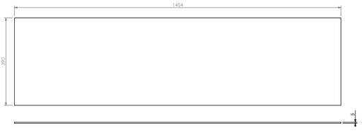 [330296] Miroir céramique noir paroi arrière HBXL