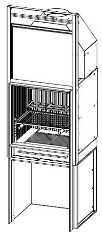 [BBQX70-RBU-PET] BG Exclusive 70 + Réserve bûches + Pare-étincelles + Cadre