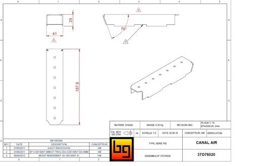 [37O76020] CANAUX AIR SERIE 760