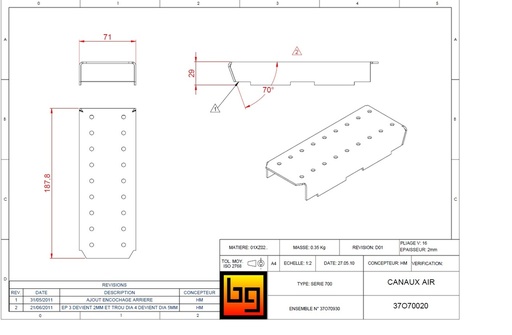 [37O70020] CANAUX AIR SERIE 700