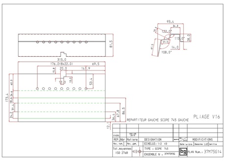 [37M75G14] REPARTITEUR GAUCHE SCOPE 745 GAUCHE