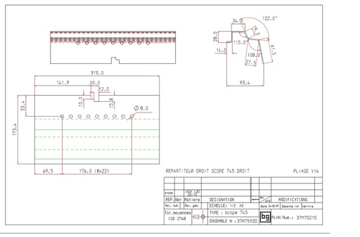 [37M75D15] REPARTITEUR DROIT SCOPE 745 DROIT