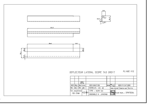 [37M75D04] DEFLECTEUR D'AIR LATERAL SCOPE 745 DROIT