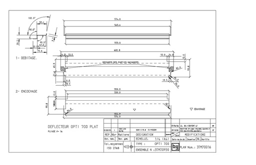 [37M70016] DEFLECTEUR OPTI 700 PLAT