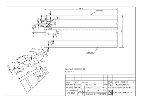 [37M70015] CHICANE INFERIEURE OPTI 700 626 x 221