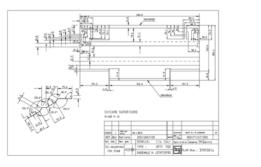 [37M70014] CHICANE SUPERIEURE OPTI 700 626 x 166,6-75