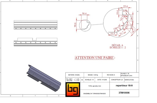 [37M10006] PAIRE DE REPARTITEURS 16-9