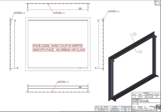[37LV90250P] CADRE 30/50MM PHENIX NEO 95 V PEINT