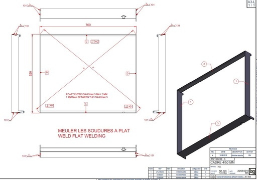[37LV90240P] CADRE 4/50 MM PHENIX NEO 95 V PEINT