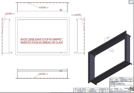 [37L90261P] CADRE 30 MM/100 PHENIX NEO 95 PEINT