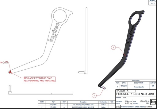 [37L90255P] POIGNEE PHENIX NEO 2018 PEINT