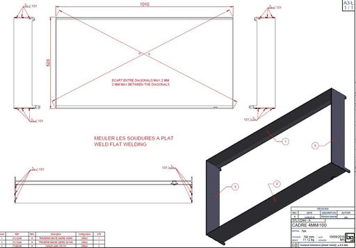 [37L12244P] CADRE 4 MM/100 PHENIX NEO 120 PEINT
