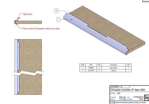 [37J95601] CHICANE MONTEE IF EASY 950