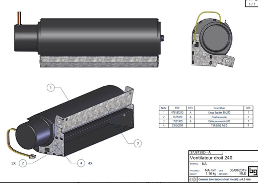 [37J8138D] VENTILATEUR DROIT 240 IF EASY