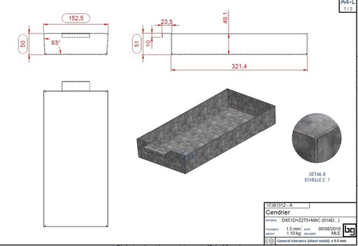 [37J81312] CENDRIER IF EASY 810
