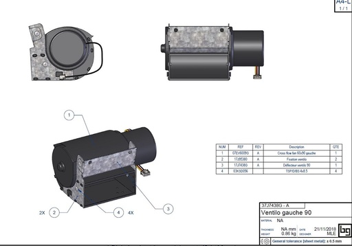 [37J7438G] VENTILATEUR GAUCHE 90 IF EASY
