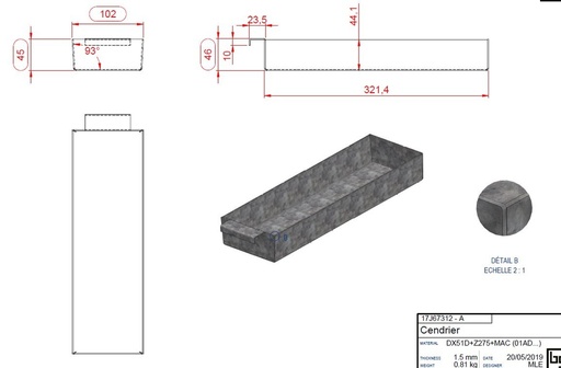 [37J67312] CENDRIER IF EASY