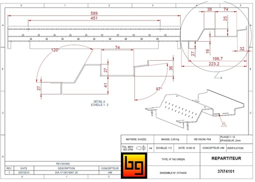 [37I74101] REPARTITEUR IF 740 GREEN