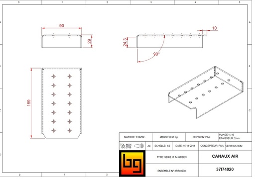 [37I74020] CANAUX AIR SERIE IF 740 GREEN