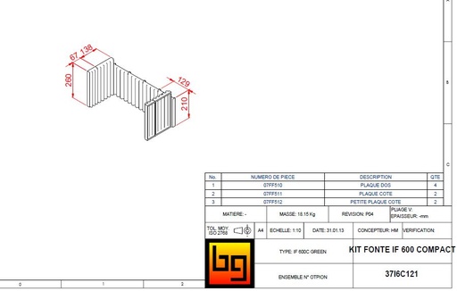 [37I6C121] °KIT FONTE IF 600 COMPACT GREEN