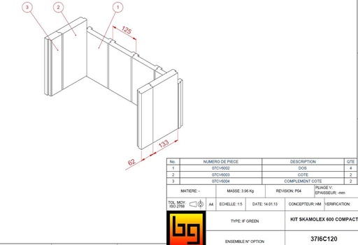 [37I6C120] °KIT SKAMOLEX IF 600 COMPACT GREEN (5.36kg)
