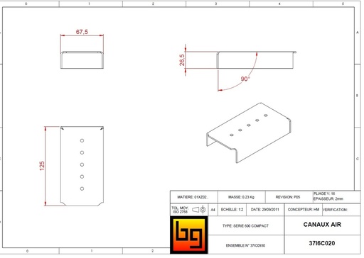 [37I6C020] CANAUX AIR IF 600 COMPACT GREEN