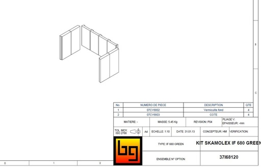 [37I68120] KIT SKAMOLEX IF 680 GREEN (8.34kg)