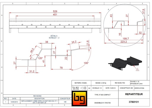 [37I68101] REPARTITEUR  IF 680 GREEN