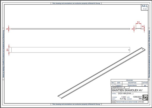 [37DFV51111P] MAINTIEN SKAMOLEX AV CONCEPT 540V DF et SF PEINT