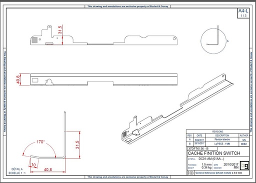 [37DF76136P] CACHE FINITION SWITCH CONCEPT DFet SF PEINT