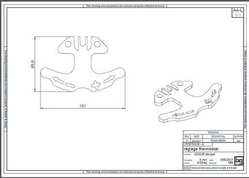 [37DF76128] REGLAGE THERMOSTAT CONCEPT DF et SF