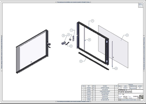 [37DF68140] PORTE MONTEE CONCEPT 690DF et SF