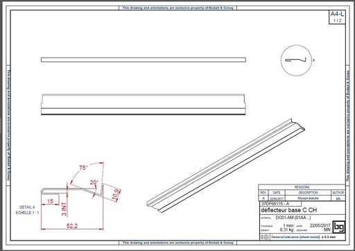 [37DF68115P] DEFLECTEUR BASE C CH CONCEPT 690 DF et SF PEINT