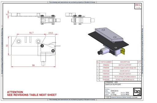 [37B80092] SUPPORT SWITCH DESIGN 800
