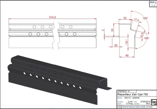 [37B78010] REPARTITEUR OPTI 780 (317,5)
