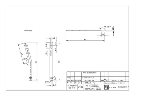 [37B78007Z] BRAS DECENDRAGE OPTI 780 Zing noir