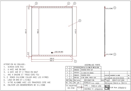 [37B65012] ASSEMBLAGE PORTE PHENIX 650