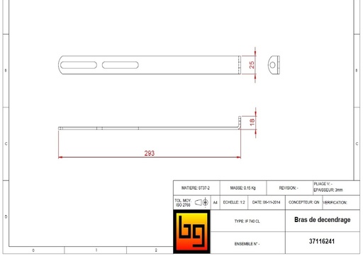 [37116241] BRAS DECENDRAGE (88) Lg305