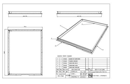 [27B78015] CONTREPORTE OPTI 780 PLAT