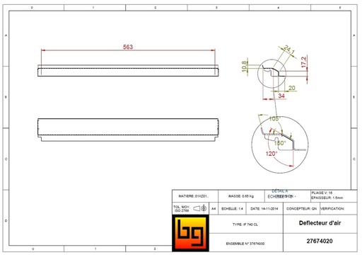 [27674020] DEFLECTEUR AIR IF 743     1996