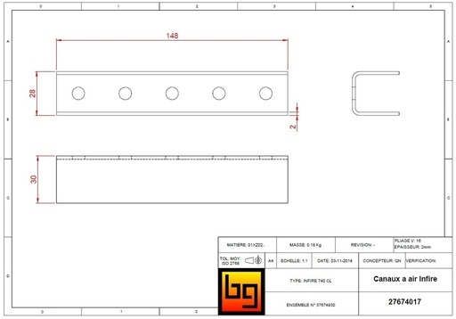 [27674017] CANAUX A AIR INFIRE 743 larg28 x 148