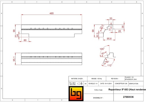[27660036] REPARTITEUR INFIRE 603 fin 2006 (HAUT RENDEMENT)