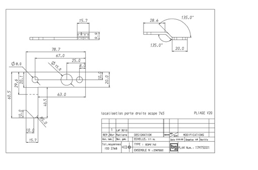 [17M75D01] LOCALISATION PORTE DROITE SCOPE 745
